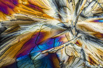 microscopic Galactose crystals
