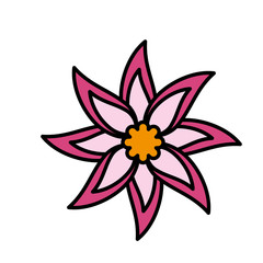 Beautiful flower ornament icon vector illustration graphic design