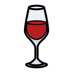 Wine glass cup icon vector illustration graphic design