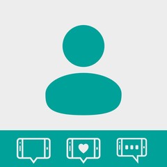 Man icon stock vector illustration flat design