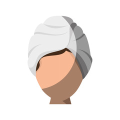 Woman in spa icon vector illustration graphic design