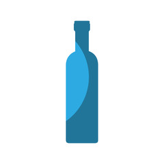 Wine bottle drink icon vector illustration graphic design