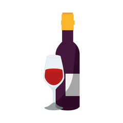 Wine bottle drink icon vector illustration graphic design
