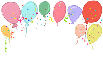 Obraz na płótnie Canvas Colorful balloon greeting card