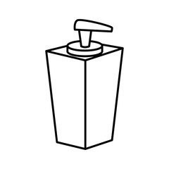 Blank cream bottle icon vector illustration graphic design