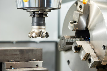 industrial metalworking cutting process by milling cutter