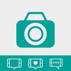 camera icon stock vector illustration flat design
