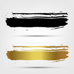 Black and gold paint with text space, Vector Illustration