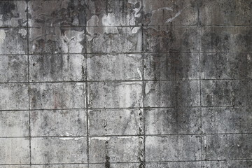 Raw or bare concrete wall, black & white old concrete wall .Urban background. Empty concrete wall