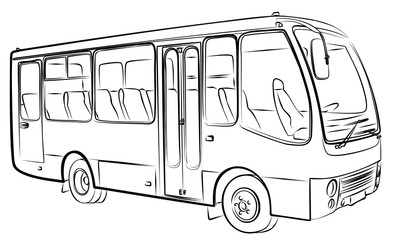 Sketch of bus. 