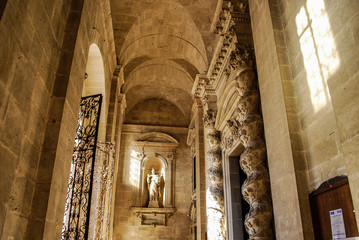 SYRACUSE, ITALY - October 06, 2012: Interior of Santa Lucia Cathedral
