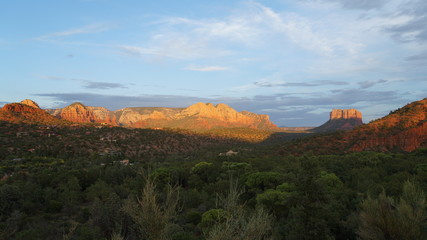 Valley of the City of Sedona  at sunset