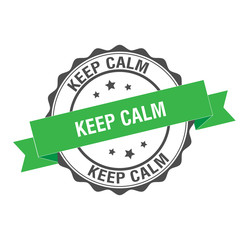 Keep calm stamp illustration