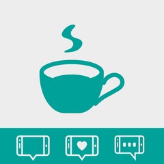 Cup icon stock vector illustration flat design