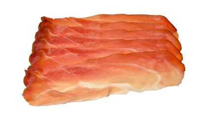 Italian speck, smoked tasty ham