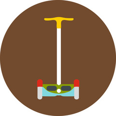 Gyroscope. Vector icons in a flat style on a color road background