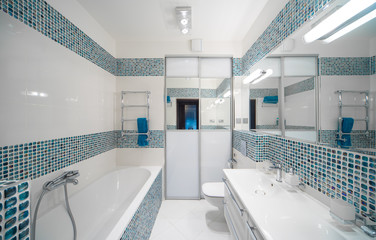 Bathroom in contemporary house.