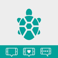 Fototapeta premium turtle icon stock vector illustration flat design
