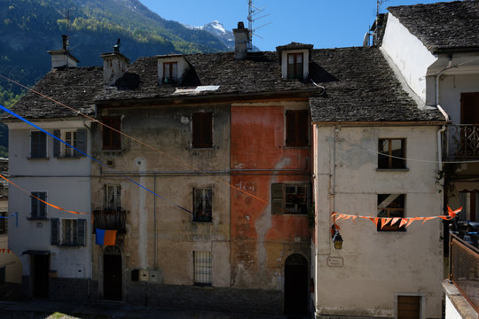 Colorful Old Town in Northern Italy (Varzo)