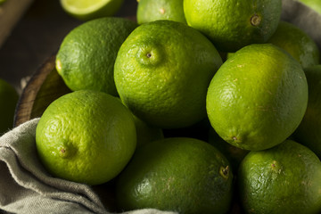 Raw Organic Green Fresh Limes