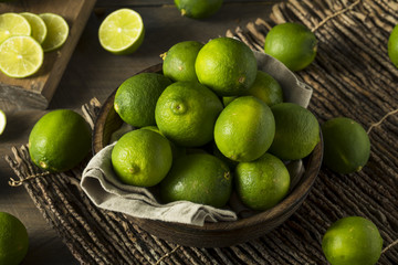 Raw Organic Green Fresh Limes