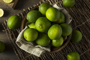 Raw Organic Green Fresh Limes