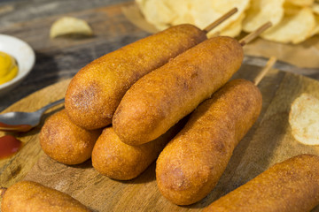 Homemade Deep Fried Corn Dogs