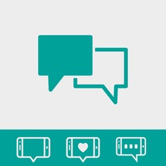 Fototapeta premium Speech Bubbles Icon. Chat pictogram icon stock vector illustration