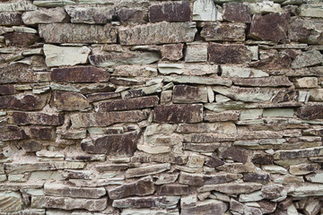wall made of river stones