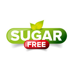 Sugar Free vector button