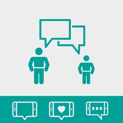 speaking of people, the chat icon stock vector illustration