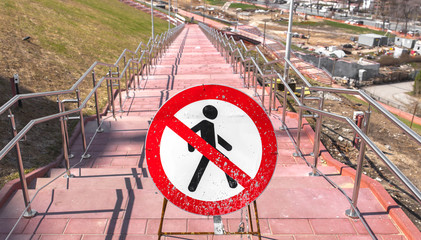 Road signs - Pedestrian traffic is prohibited