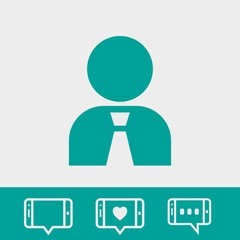 Man icon stock vector illustration flat design
