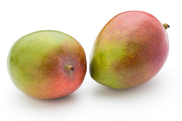 Mango fruit isolated on white background .