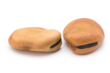 Phaseolus vulgaris beans isolated on white background.