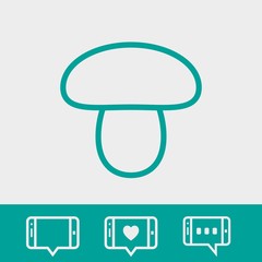 mushroom icon stock vector illustration flat design