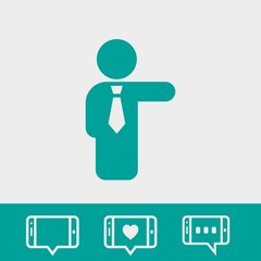 Man icon stock vector illustration flat design