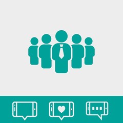 people with the leader icon stock vector illustration flat design