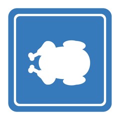 Poulet rôti dans un panneau