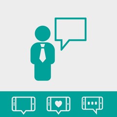 speaking of people, the chat icon stock vector illustration