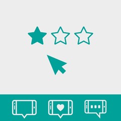 rating icon stock vector illustration flat design