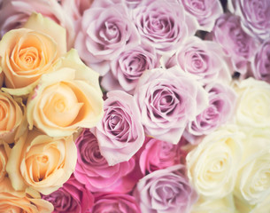 Fototapeta na wymiar Vintage bouquet of roses