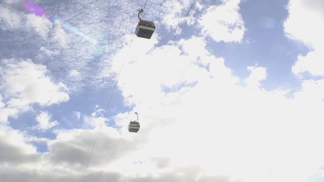 High Altitude Cable Car crossing the sky