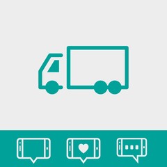 truck icon stock vector illustration flat design