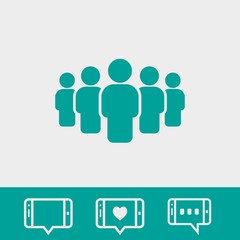 people with the leader icon stock vector illustration flat design