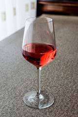 Rose or Pink Wine in glass