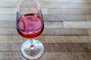 Rose or Pink Wine in glass