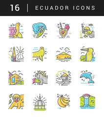 Ecuador symbols Vector