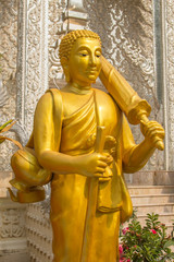 Golden buddha image style at Wat Mai Kham Wan temple, Phichit,Thailand.