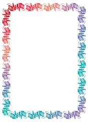 Beautiful round gradient frame. Color silhouette frame for advertisements, wedding and other invitations or greeting cards. Raster clip art.